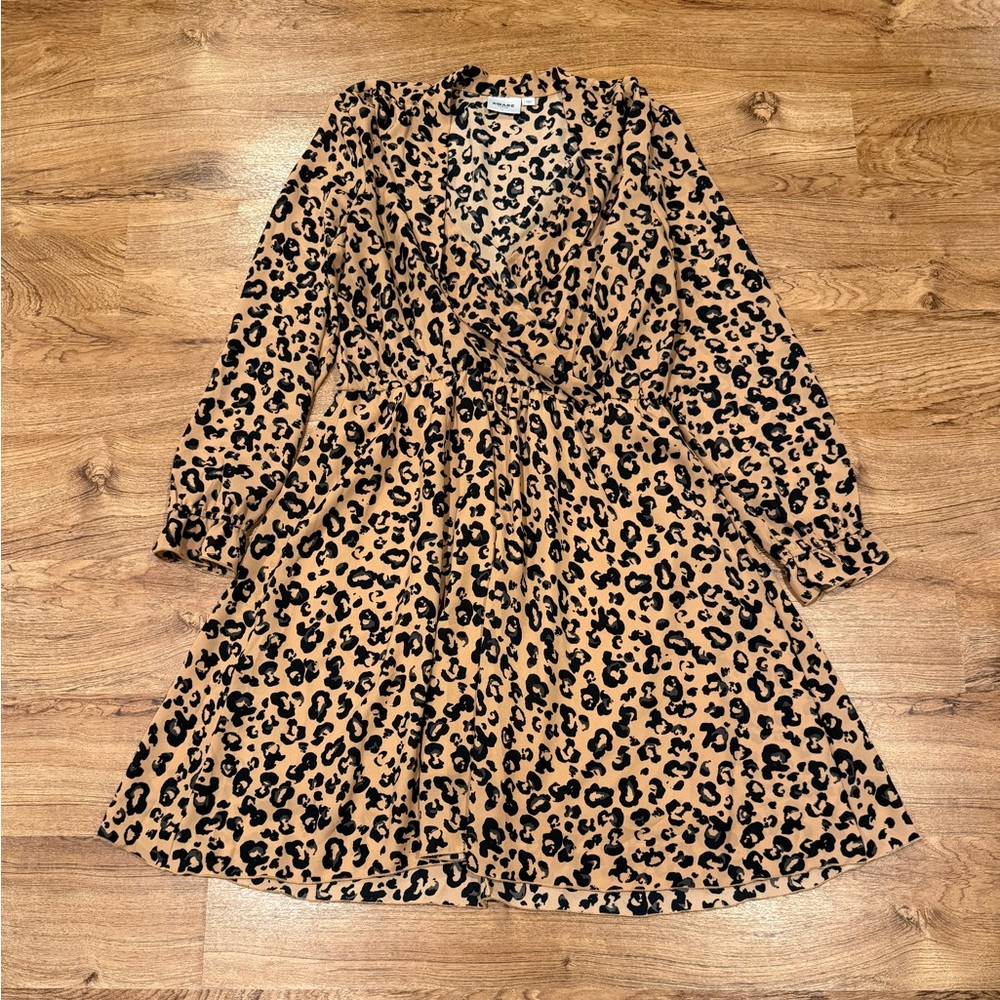 AWARE by Vero Moda Cheetah Print Dress Women's, sz. L